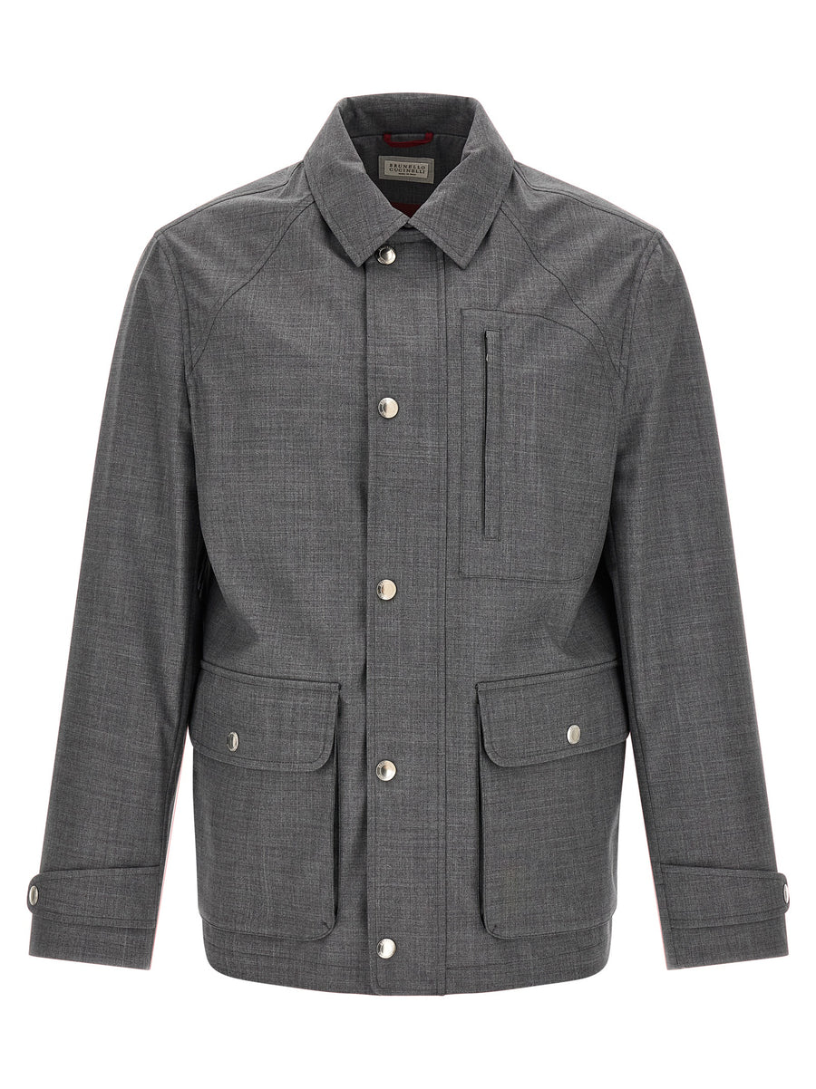 Brunello Cucinelli 100% virgin wool jacket in gray