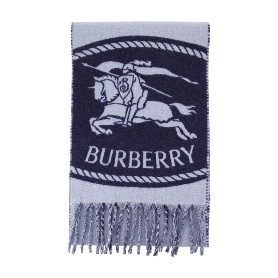 Mu Knight St To Chck Scarf - Burberry Cashmere Blue Accessories /