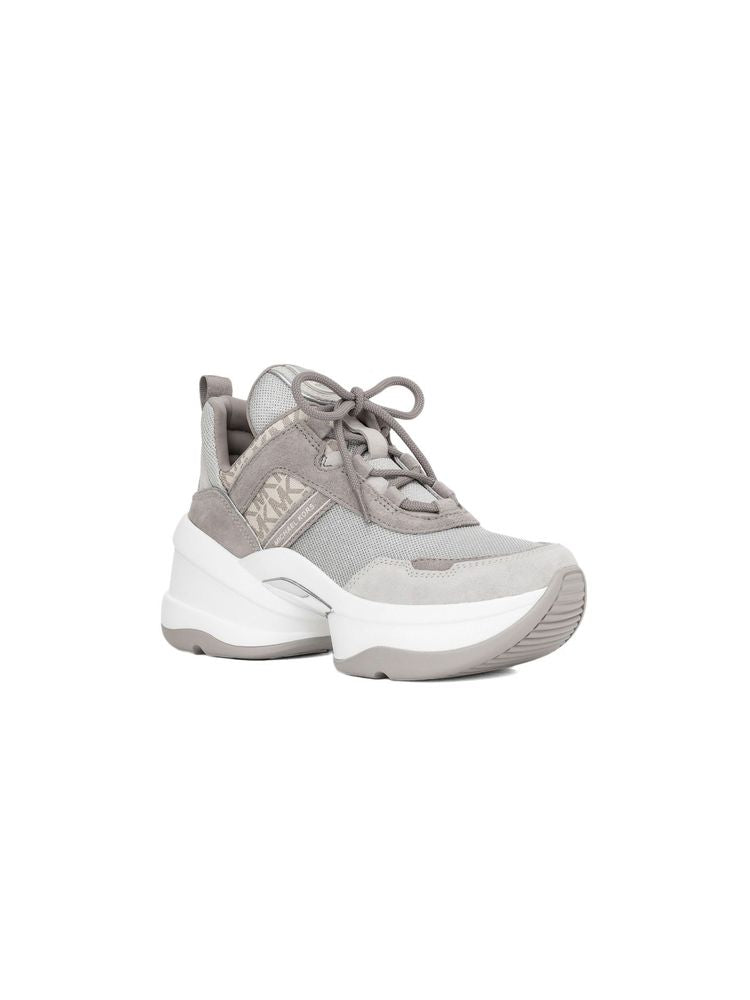 Michael Kors Sneakers Silver Leather And Suede Blend Footwear / Sports