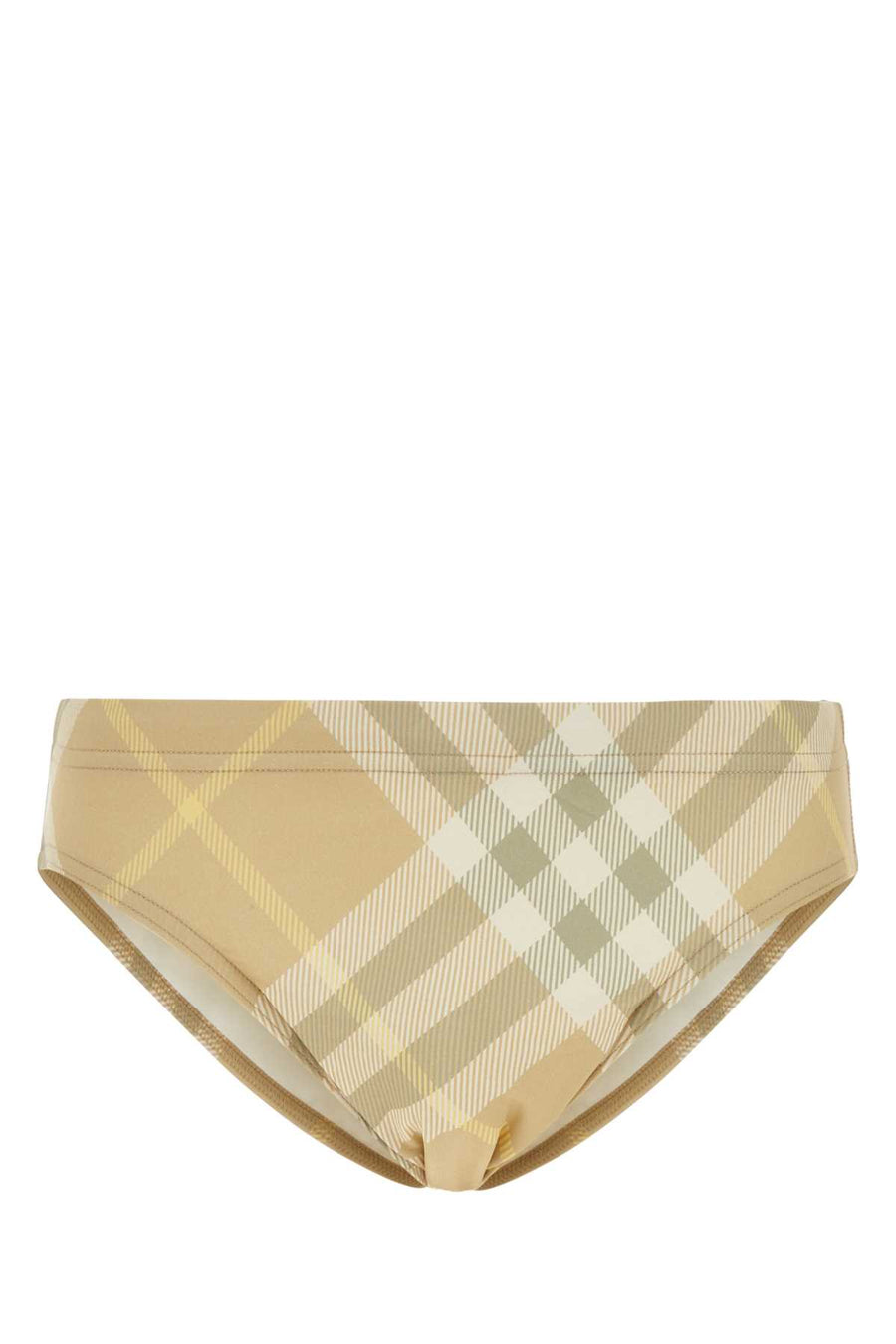 Printed Stretch Nylon Swimming Brief Flaxipcheck Costumi Da Bagno
