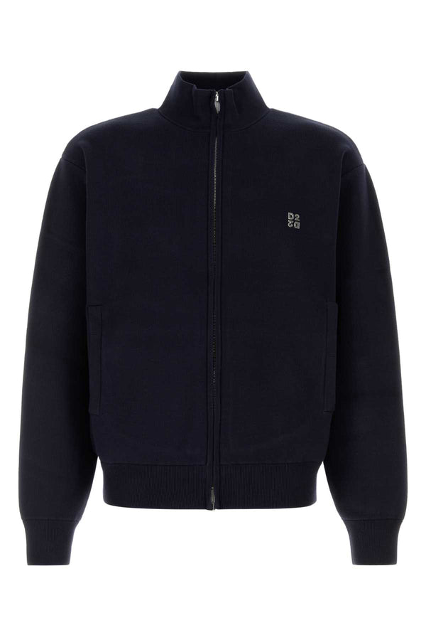 Midnight Blue Knit Cardigan Navyblue Exterior: Viscose Polyester Maglieria