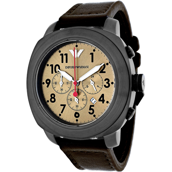 Armani Stainless steel case watch in brown