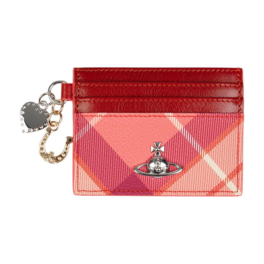 Card Holder - Vivienne Westwood Leather Pink Cowhide Accessories / Card-holder