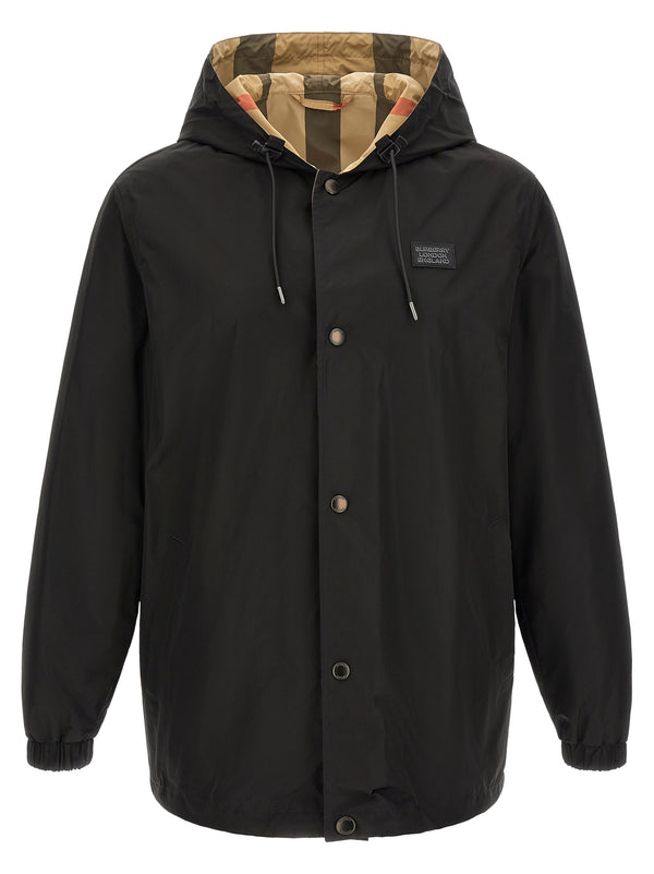 Black Polyester Coat Clothing
