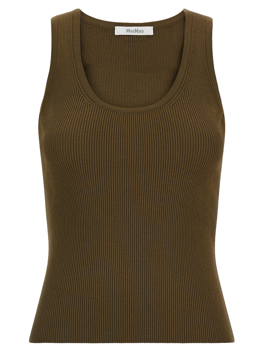 Bicolor Viscose Sleeveles T-Shirt