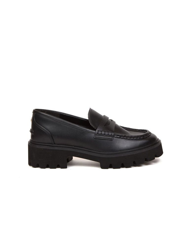 Michael Kors Leather upper loafer in black