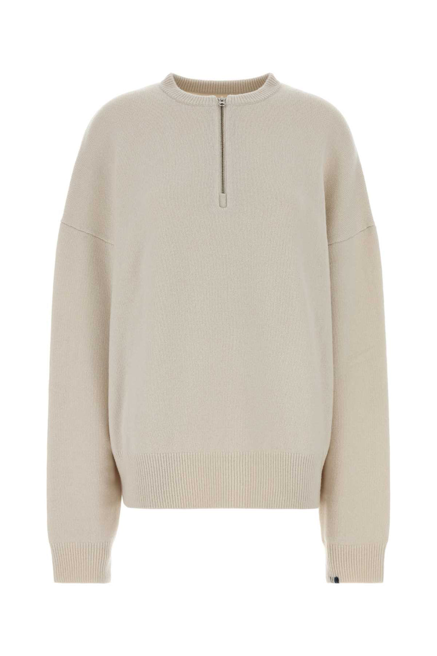 Ivory Stretch Cashmere Blend Nâ°496 Oversize Sweater Bone Maglieria