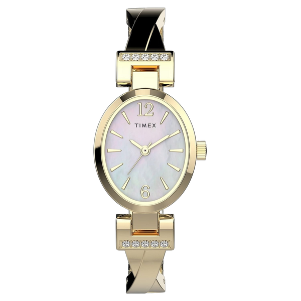 Timex Stainless steel case and bracelet watch in white