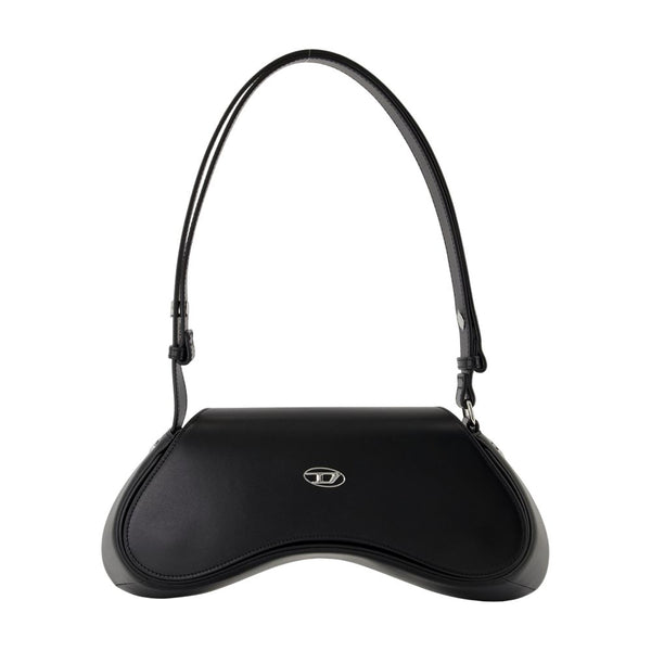 Diesel Calfskin shoulder bag in black