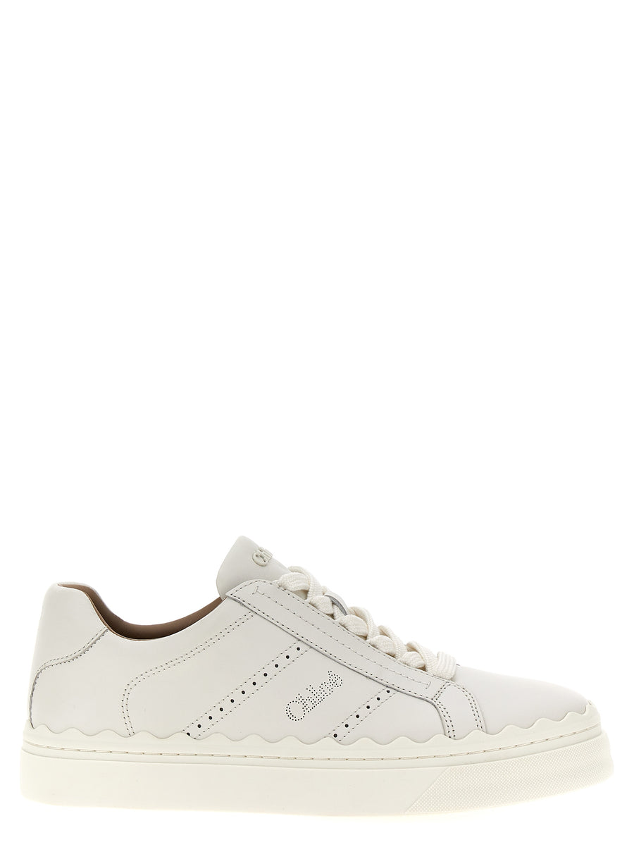 Chloé 100% leather sneaker in white