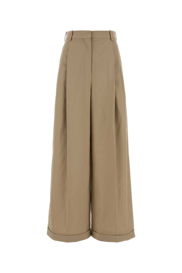 Loewe Exterior: 100% Cotton trousers in beige