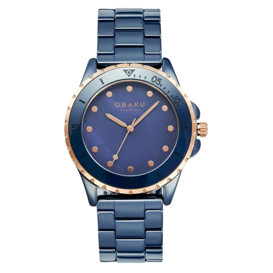 Obaku Stainless steel case watch in blue