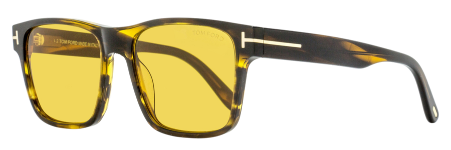 Tom Ford Calder Sunglasses Tf1205 56e Brown Melange 55mm Ft1205 Plastic (acetate)