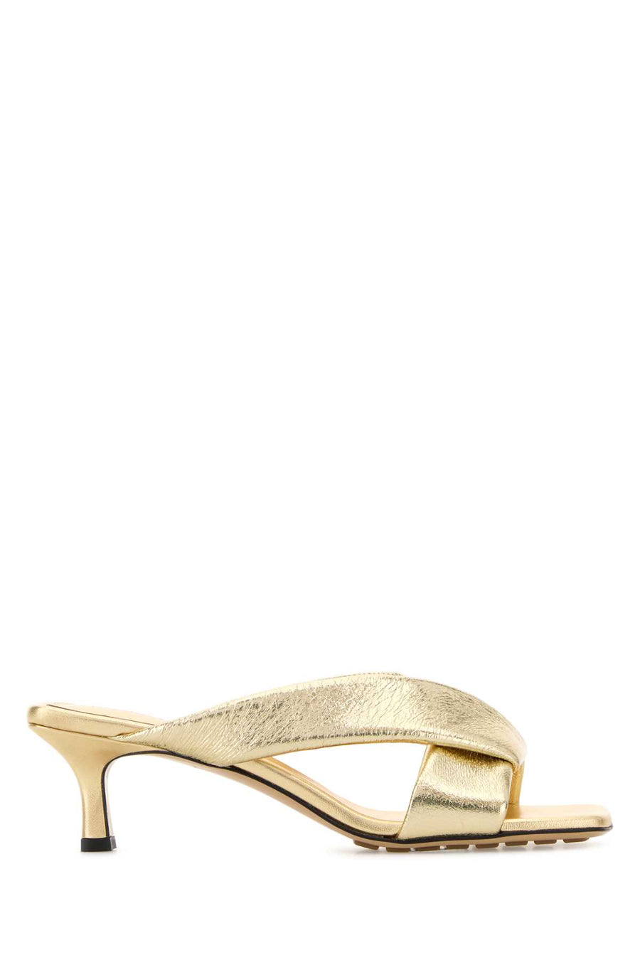 Bottega Veneta Sandal 100% Lamb leather exterior and interior mule sandal in gold
