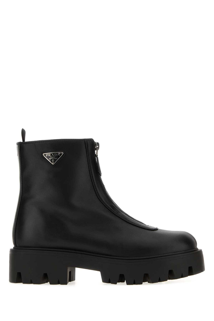 Black Leather Ankle Boots Nero Stivali