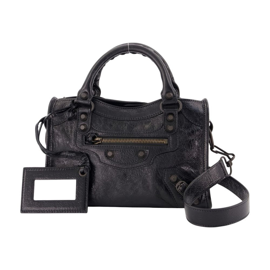 Balenciaga lambskin shoulder bag in black