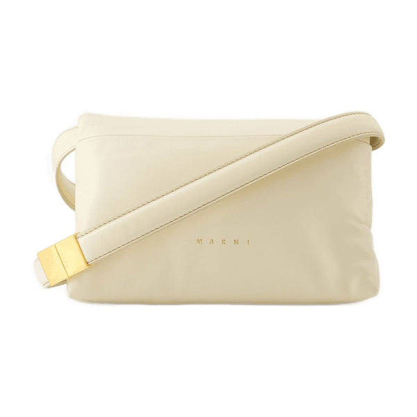 Marni calfskin shoulder bag in beige