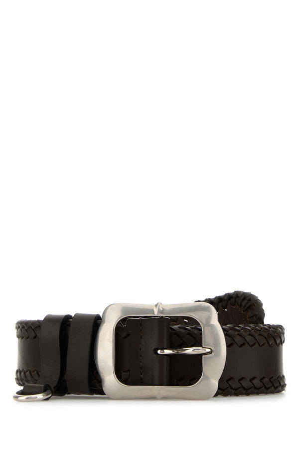 Prada Exterior: 100% Leather; Finishing: Silver metal belt in black
