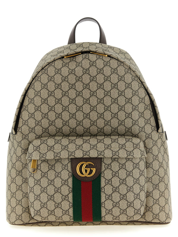 Gucci 82% polyurethane backpack in beige