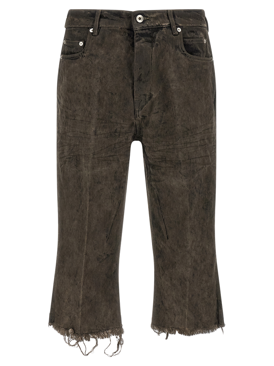 Gray Cotton Bermuda Shorts