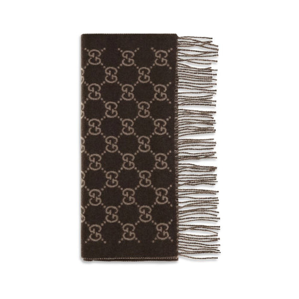 Gucci 100% Cashmere scarf in brown