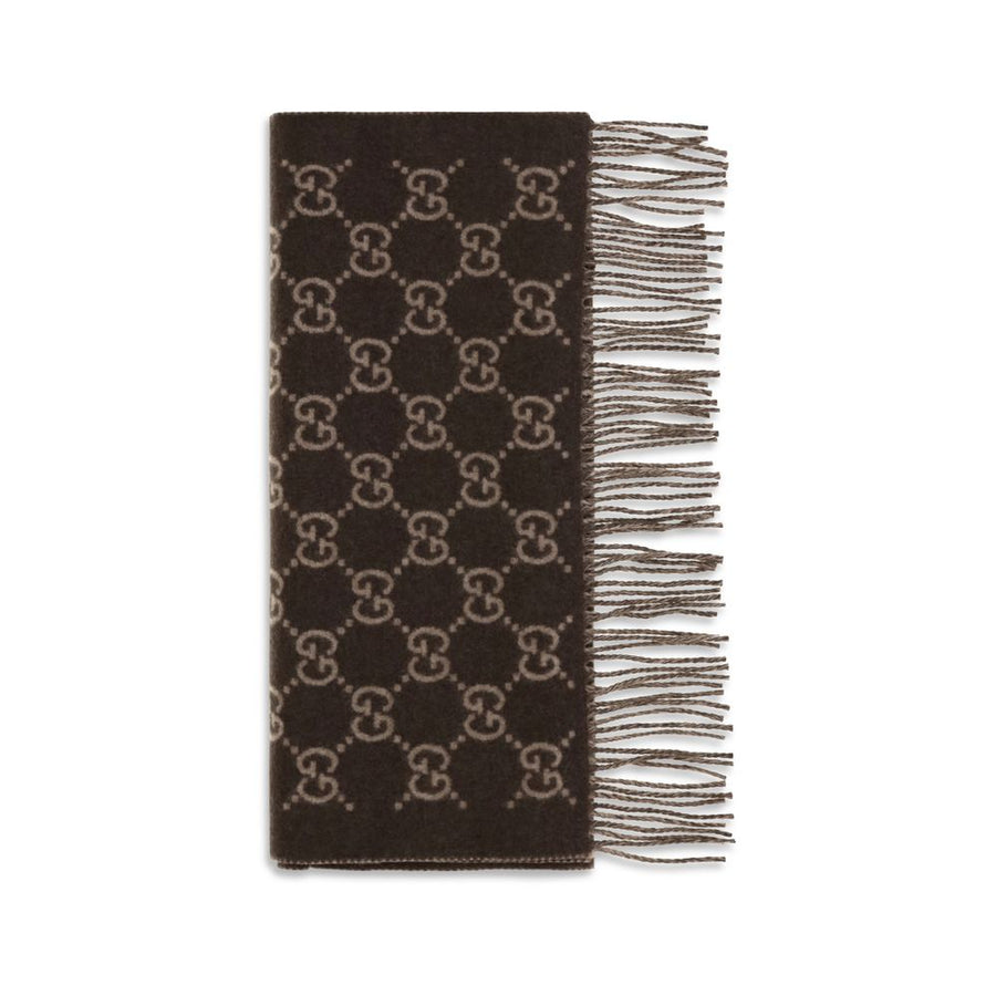 Gucci 100% Cashmere scarf in brown
