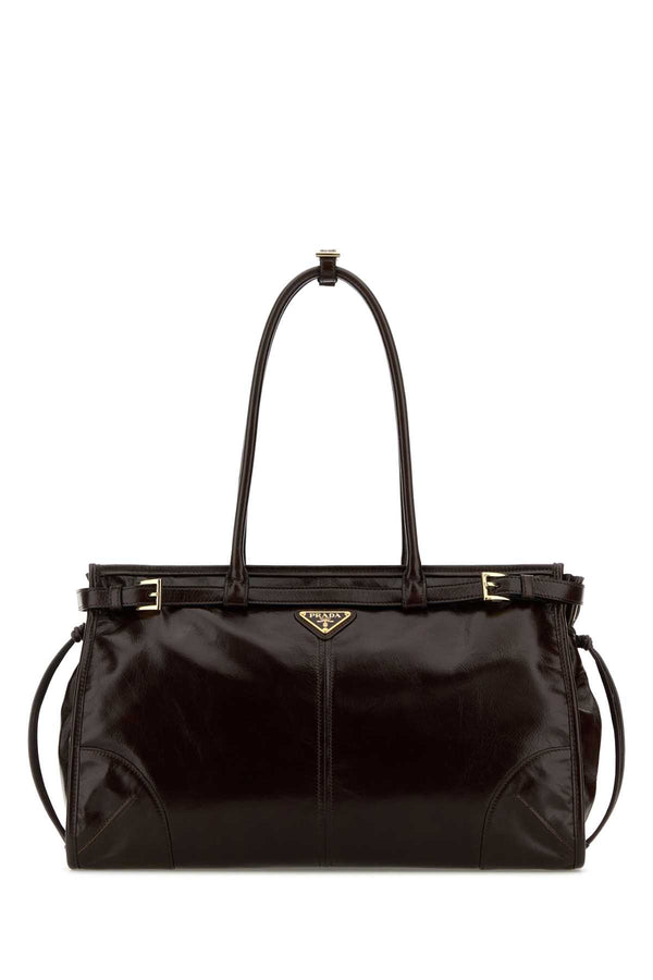 Dark Brown Leather Shoulder Bag Moron Borse A Mano