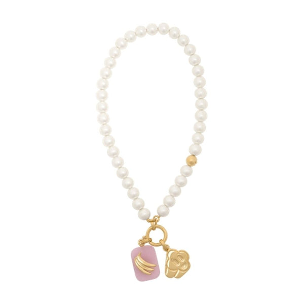 Casablanca pearls necklace in white