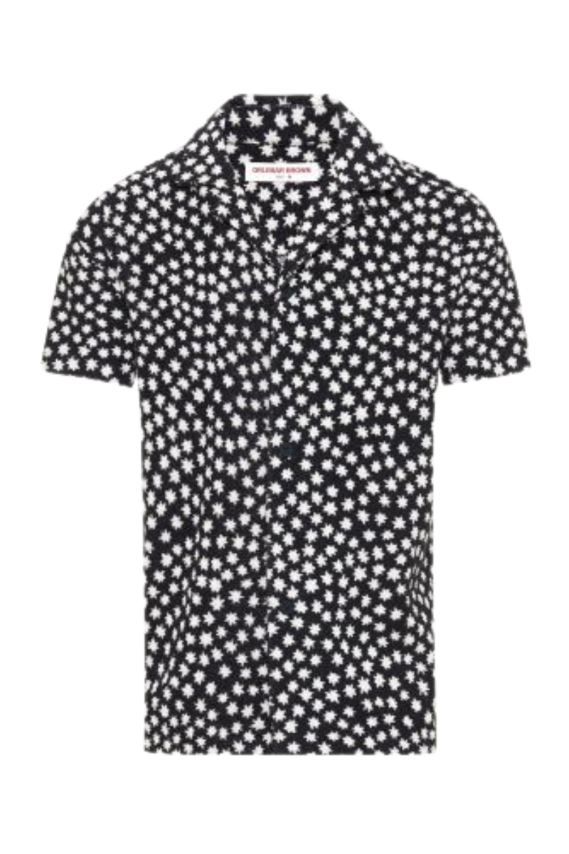 Orlebar Brown 75% Cotton shirt in black