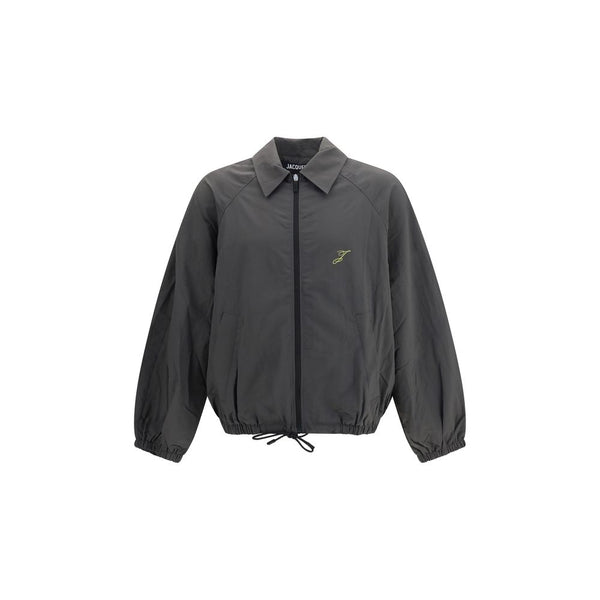 Gray Polyamide Full-Length Jacket Clothing