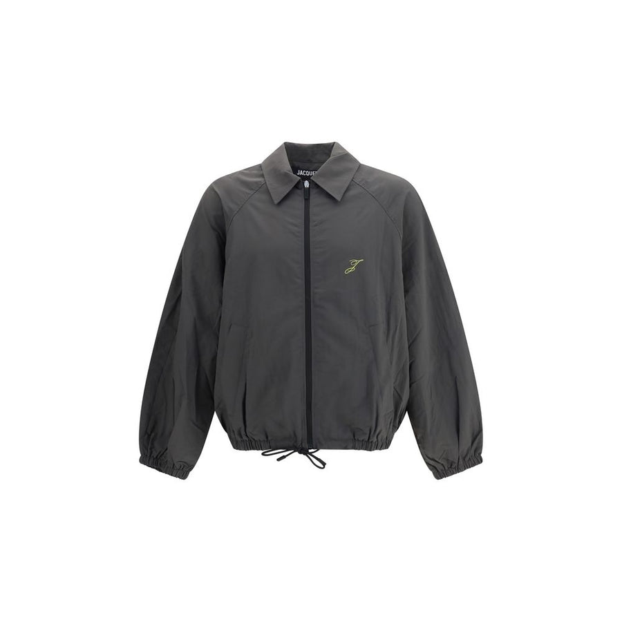 Gray Polyamide Full-Length Jacket Clothing