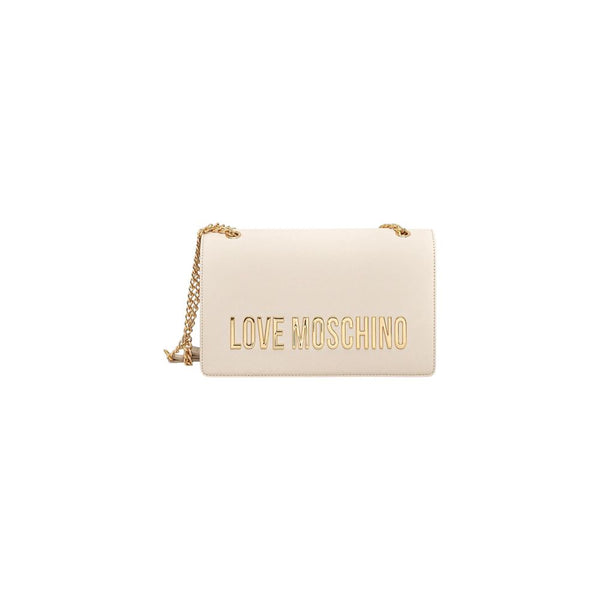 Love Moschino Polyurethane shoulder bag in beige