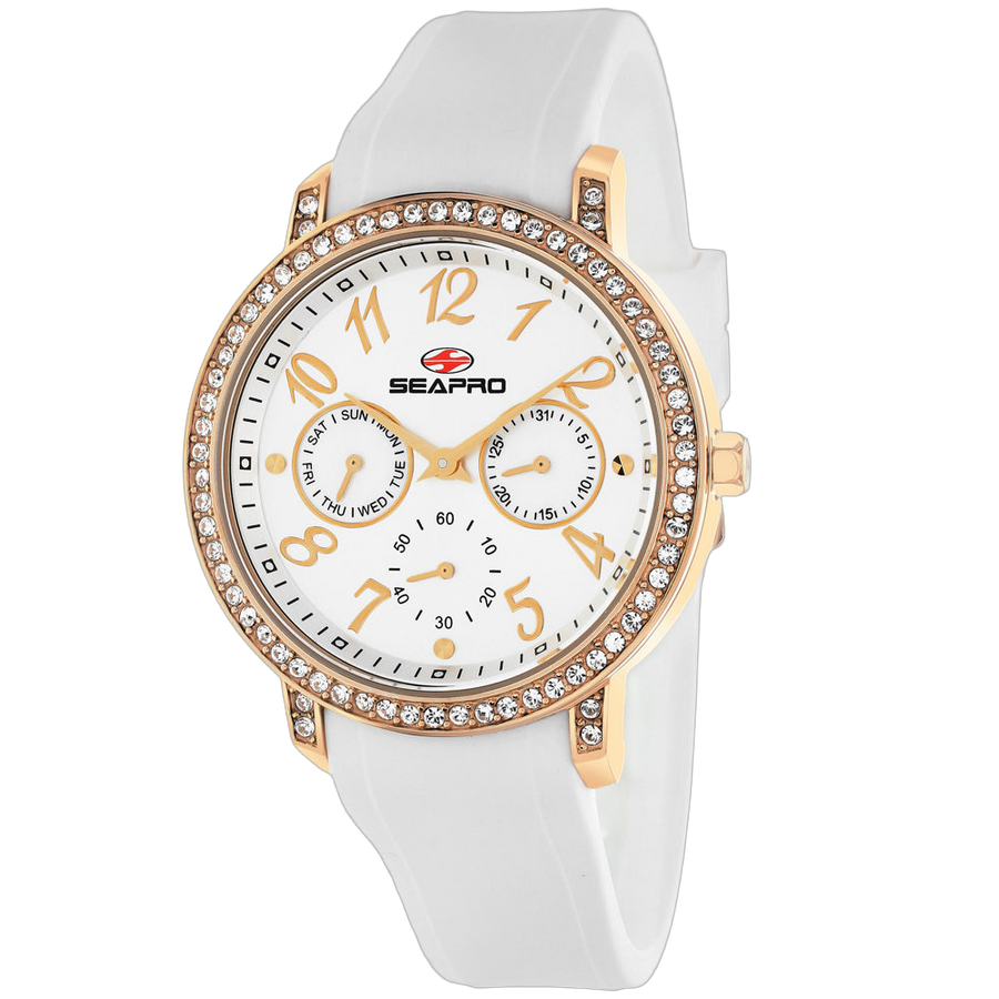 Seapro Stainless steel case watch in white