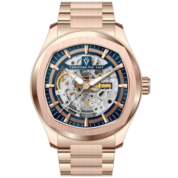 Christian Van Sant Stainless steel case and bracelet watch in rose gold