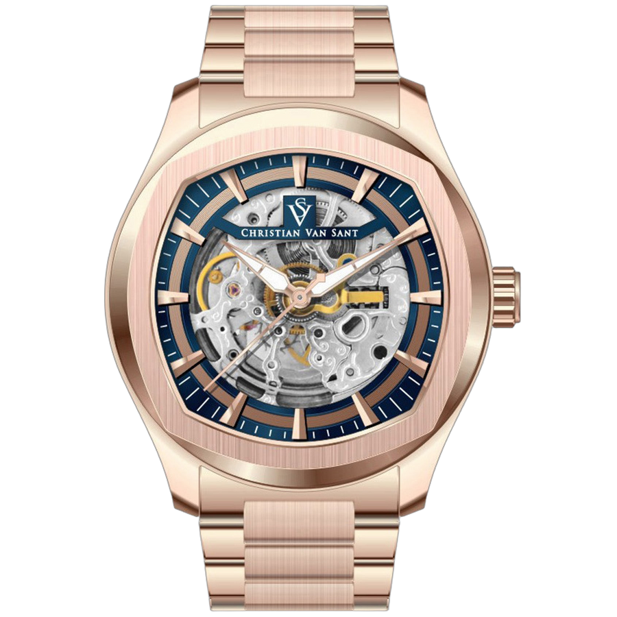 Christian Van Sant Stainless steel case and bracelet watch in rose gold