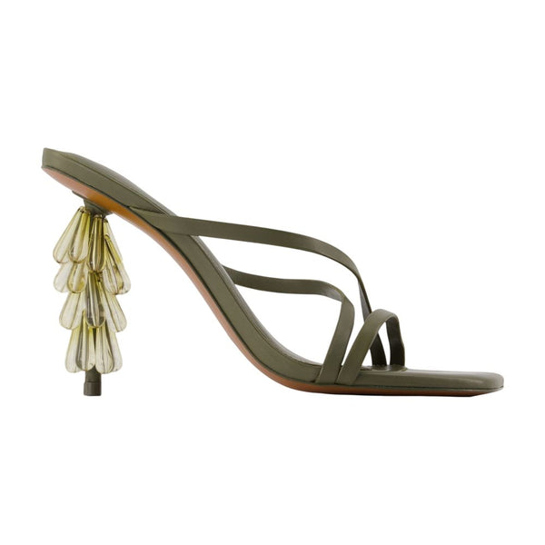 Cult Gaia calfskin heel in green