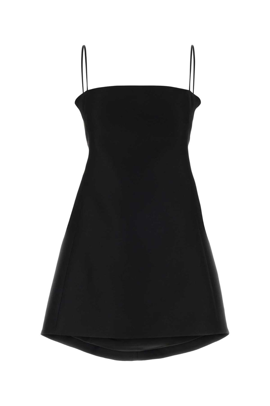 Balenciaga Exterior: 80% Wool 20% Silk; Lining: 100% Cupro dress in black
