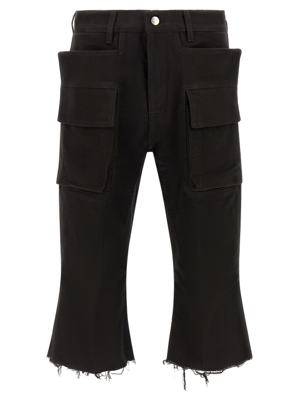 Black Cotton Cargo Pants