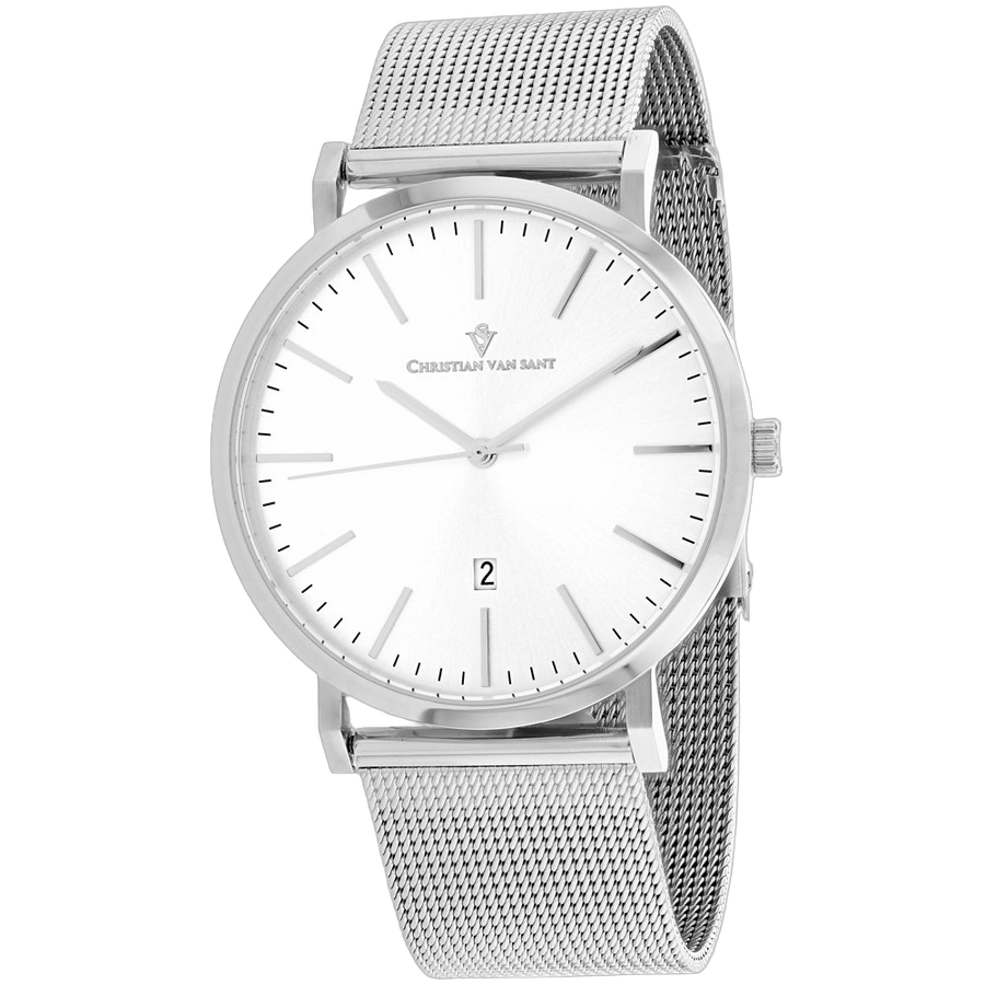 Christian Van Sant Stainless steel case watch in silver