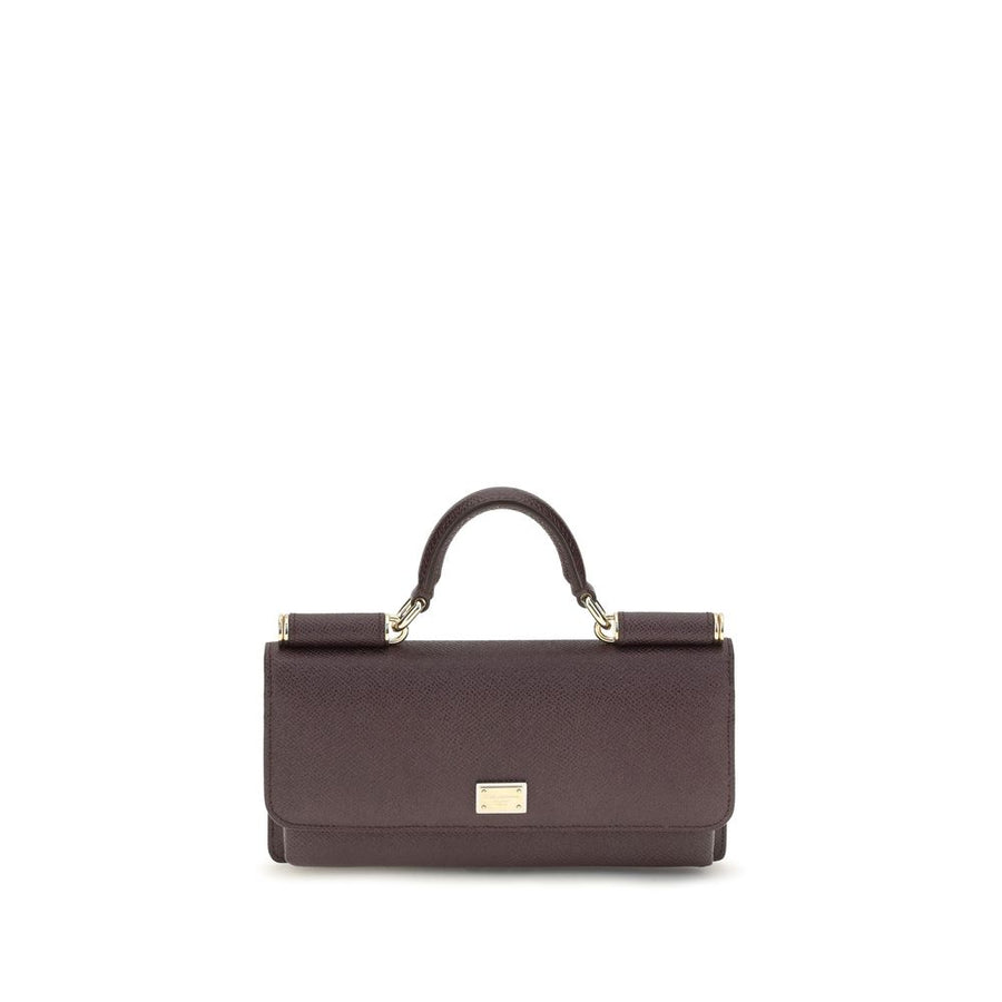 Dolce & Gabbana 100% Calf Leather Bos Taurus shoulder bag in brown