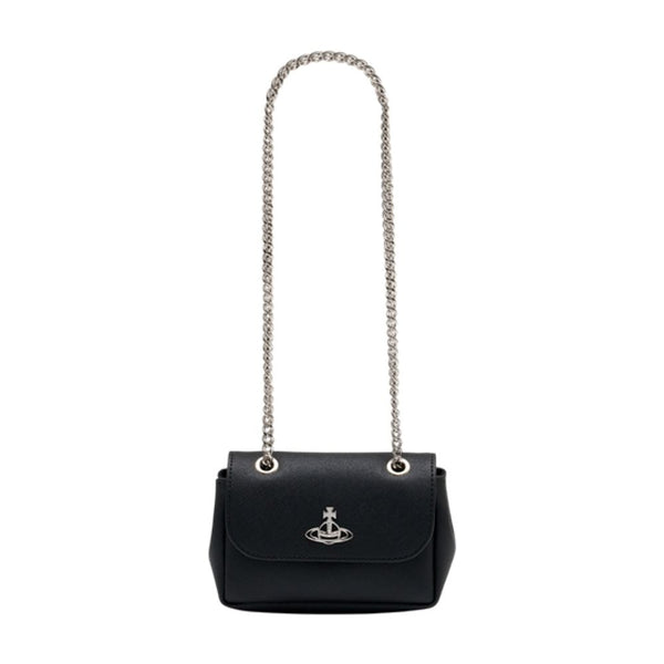 Vivienne Westwood Saffiano leather shoulder bag in black