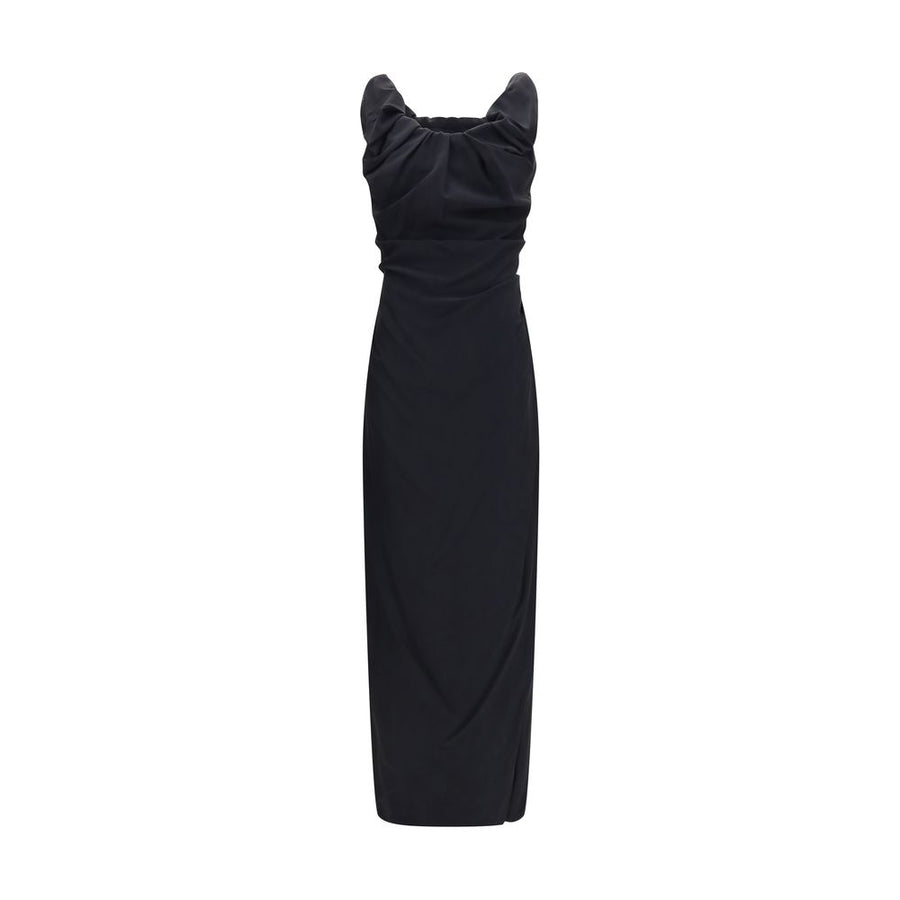Black Viscose Casual Dress