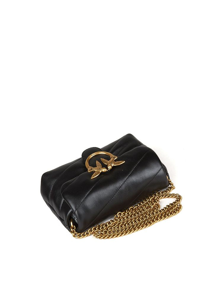 Pinko 100% Lamb Leather crossbody bag in black