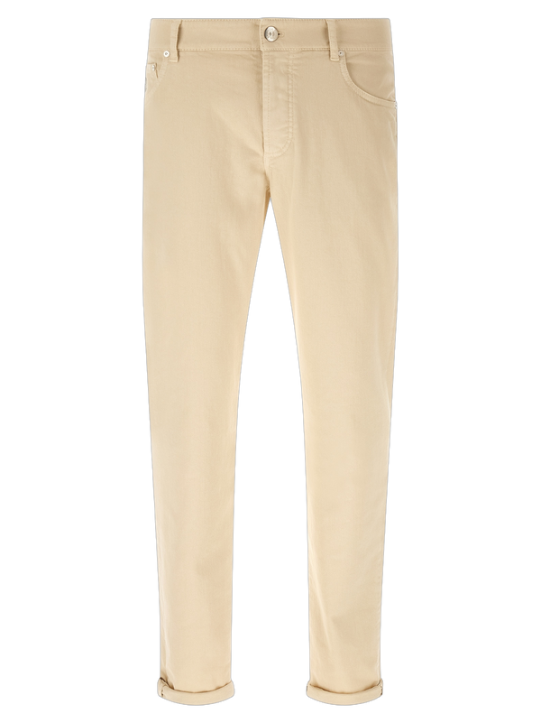 Brunello Cucinelli 99% cotton trousers in beige