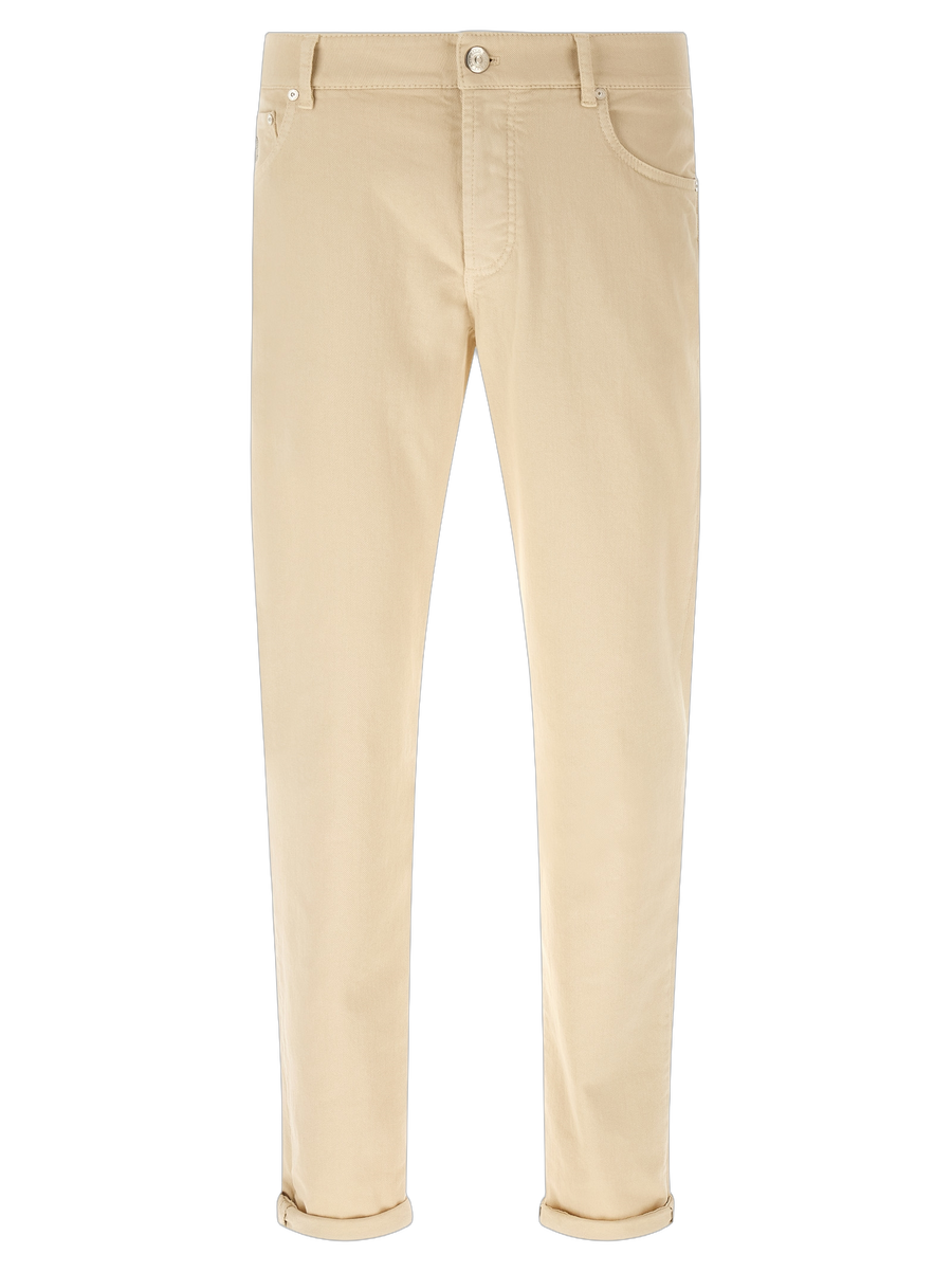Brunello Cucinelli 99% cotton trousers in beige