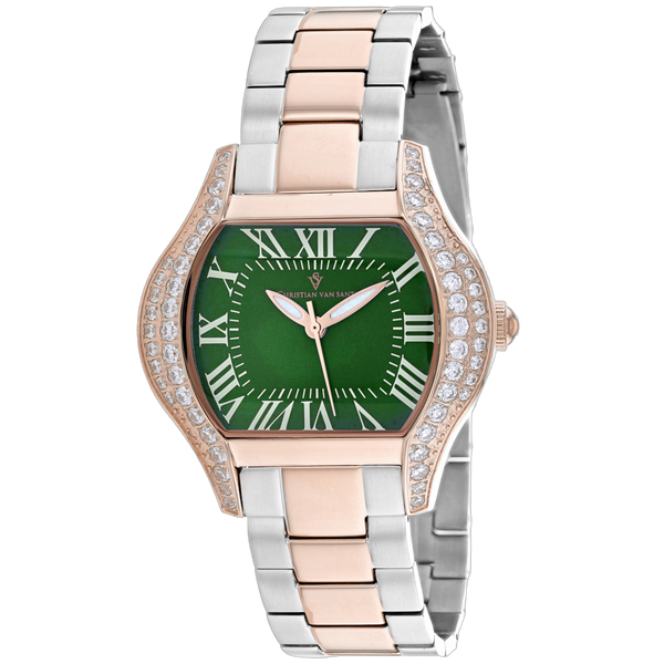 Christian Van Sant Stainless steel case watch in green