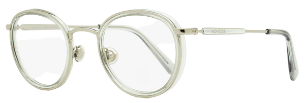 Moncler Oval Eyeglasses Ml5153 020 Palladium-Crystal 49mm Palladium/crystal Metal/plastic(acetate)