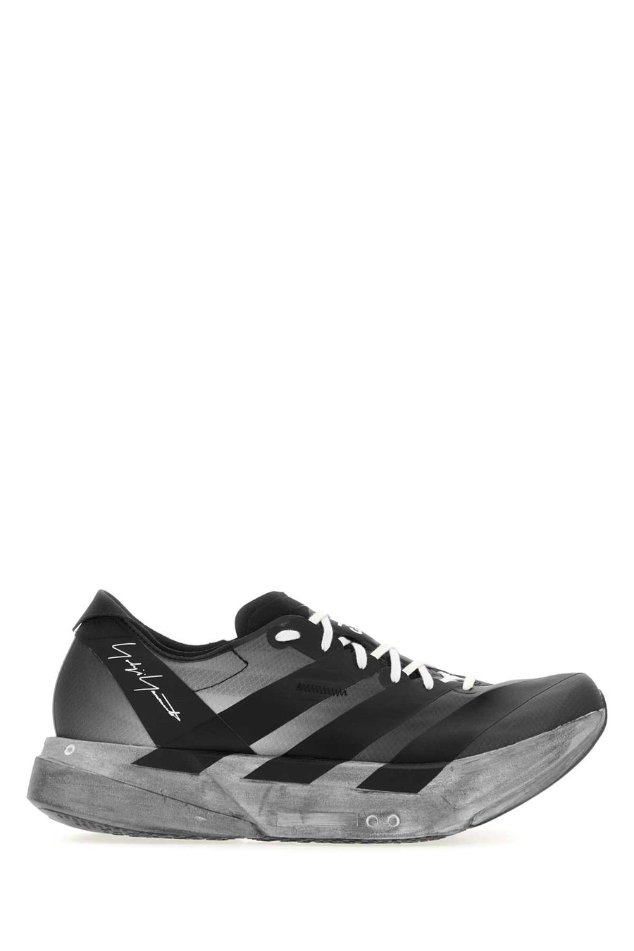Y3 Yamamoto Adios Exterior: 100% Fabric 100% Rubber; Interior: 100% Fabric; Sole: Rubber sneaker in black