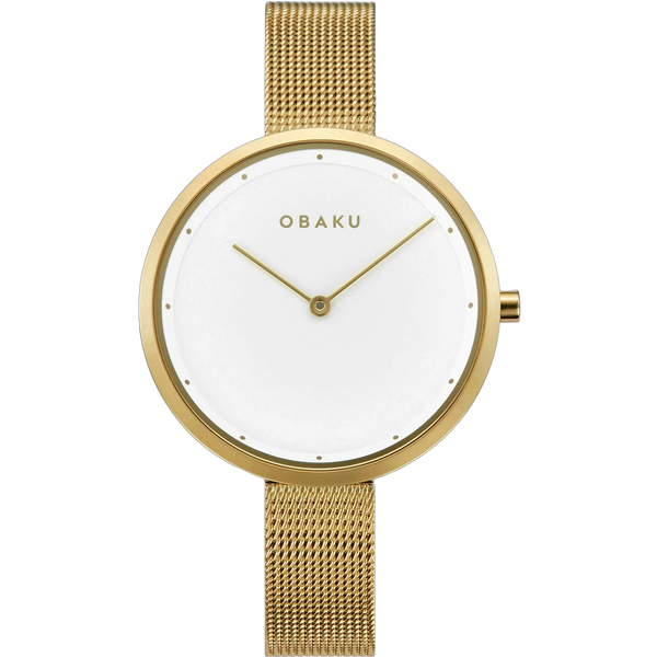 Obaku Stainless steel case watch in gold