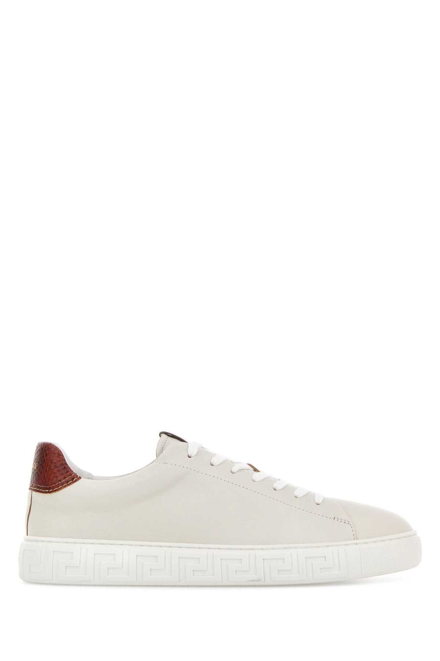 Versace Exterior: 100% Leather sneaker in white